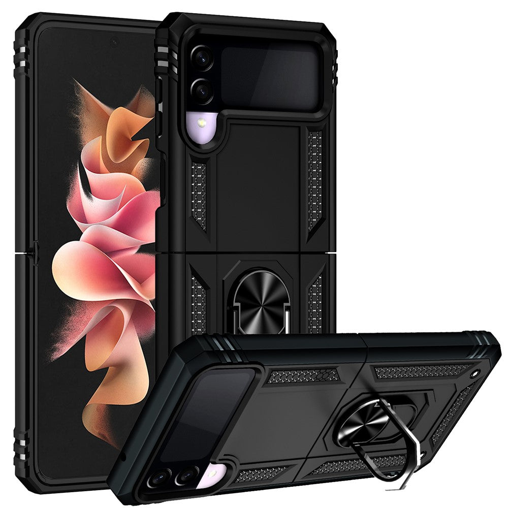 Militærgrads Stødsikkert Telefoncover med Fingerring Kickstand til Samsung Galaxy Z Flip3 5G