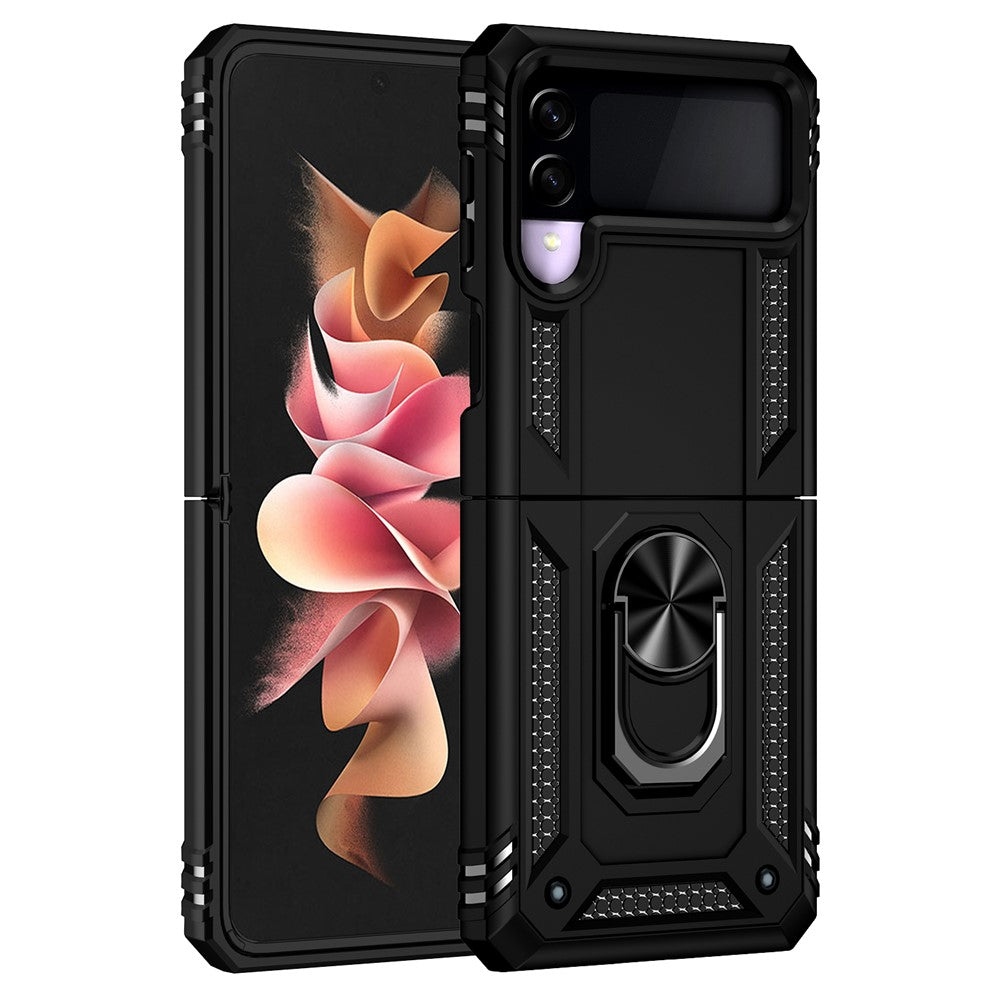 Militærgrads Stødsikkert Telefoncover med Fingerring Kickstand til Samsung Galaxy Z Flip3 5G