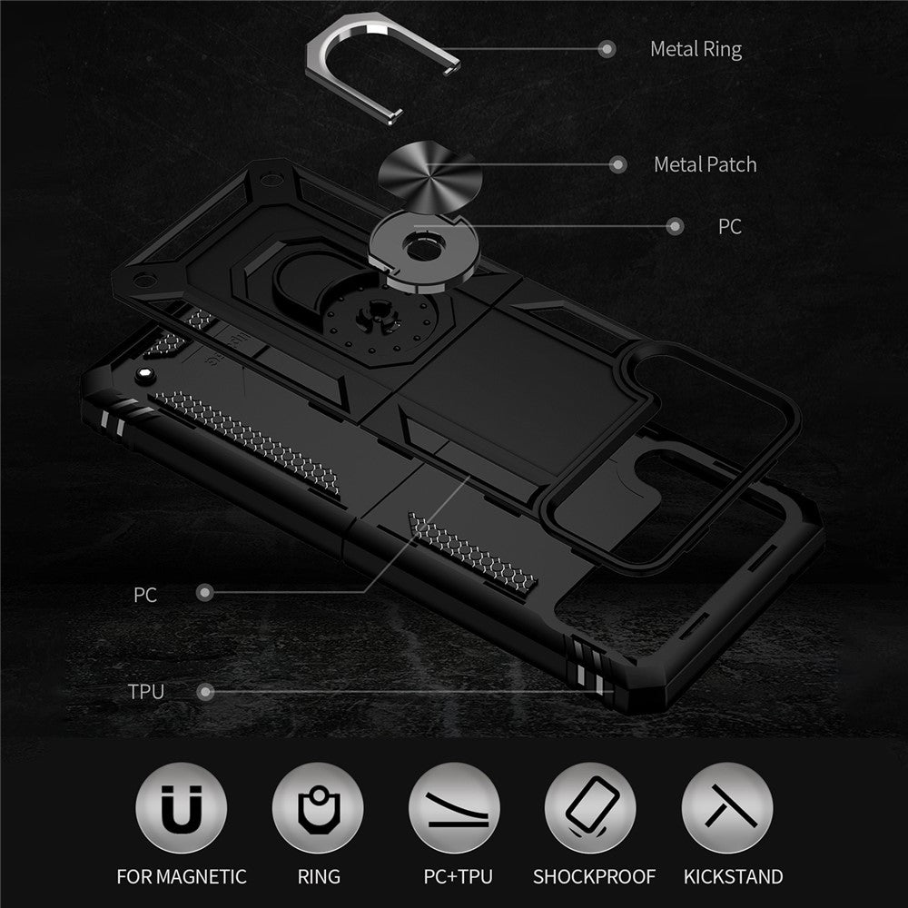 Militærgrads Stødsikkert Telefoncover med Fingerring Kickstand til Samsung Galaxy Z Flip3 5G