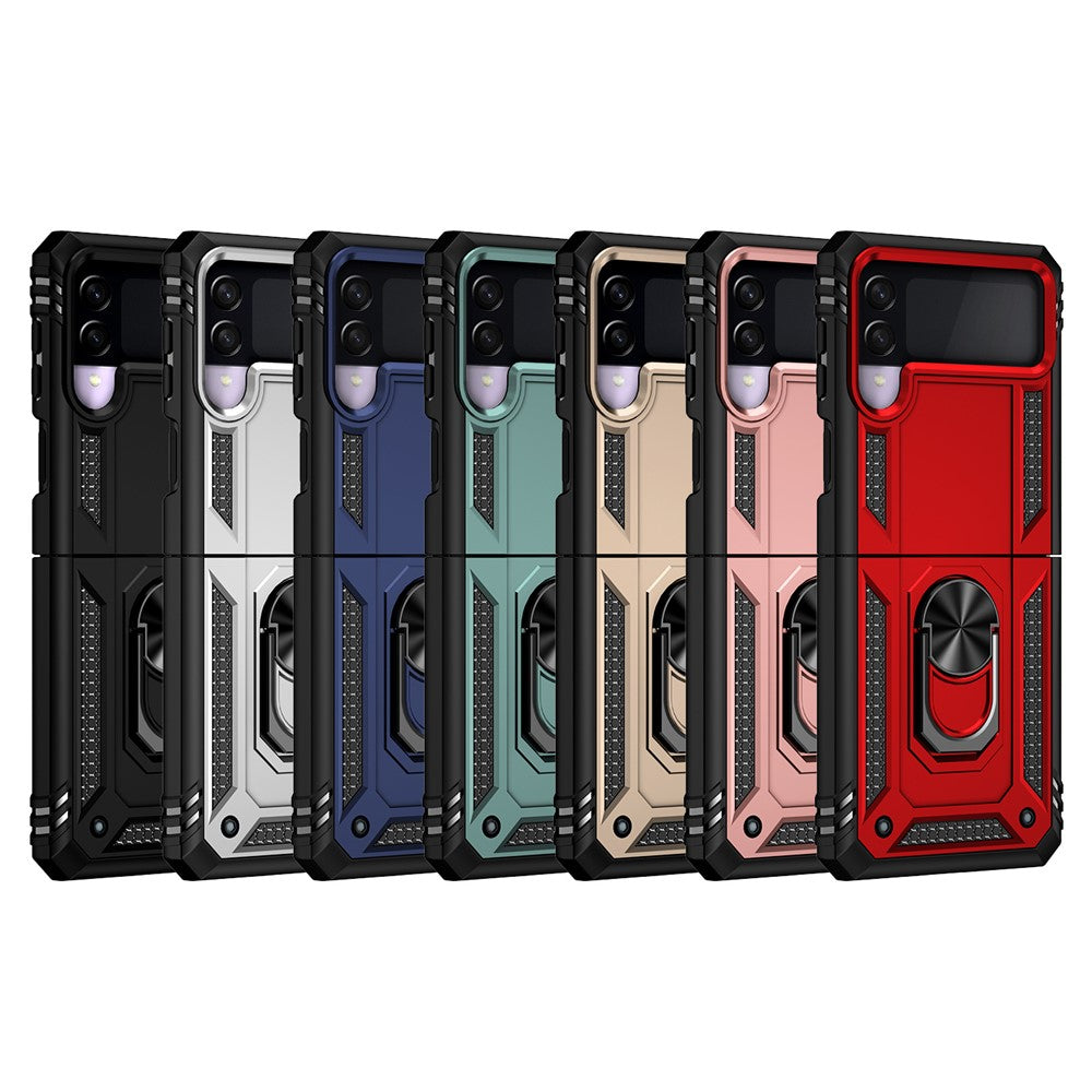 Militærgrads Stødsikkert Telefoncover med Fingerring Kickstand til Samsung Galaxy Z Flip3 5G