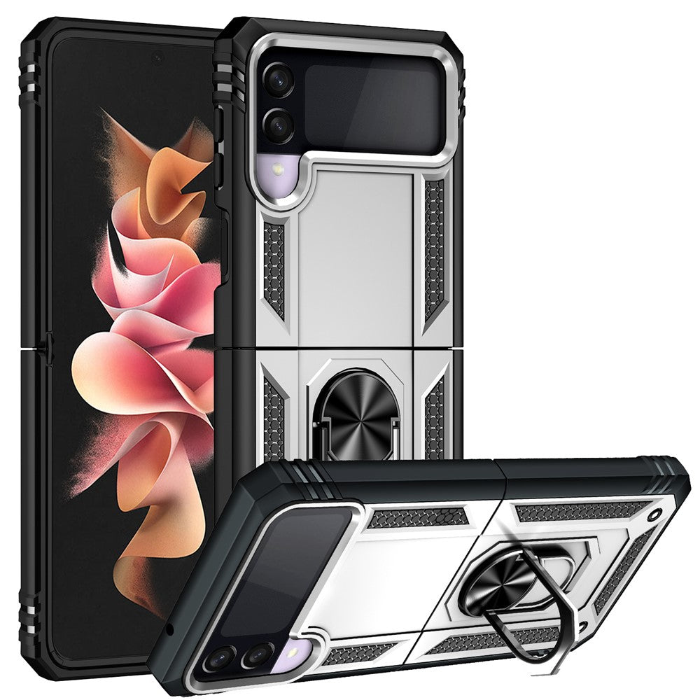 Militærgrads Stødsikkert Telefoncover med Fingerring Kickstand til Samsung Galaxy Z Flip3 5G