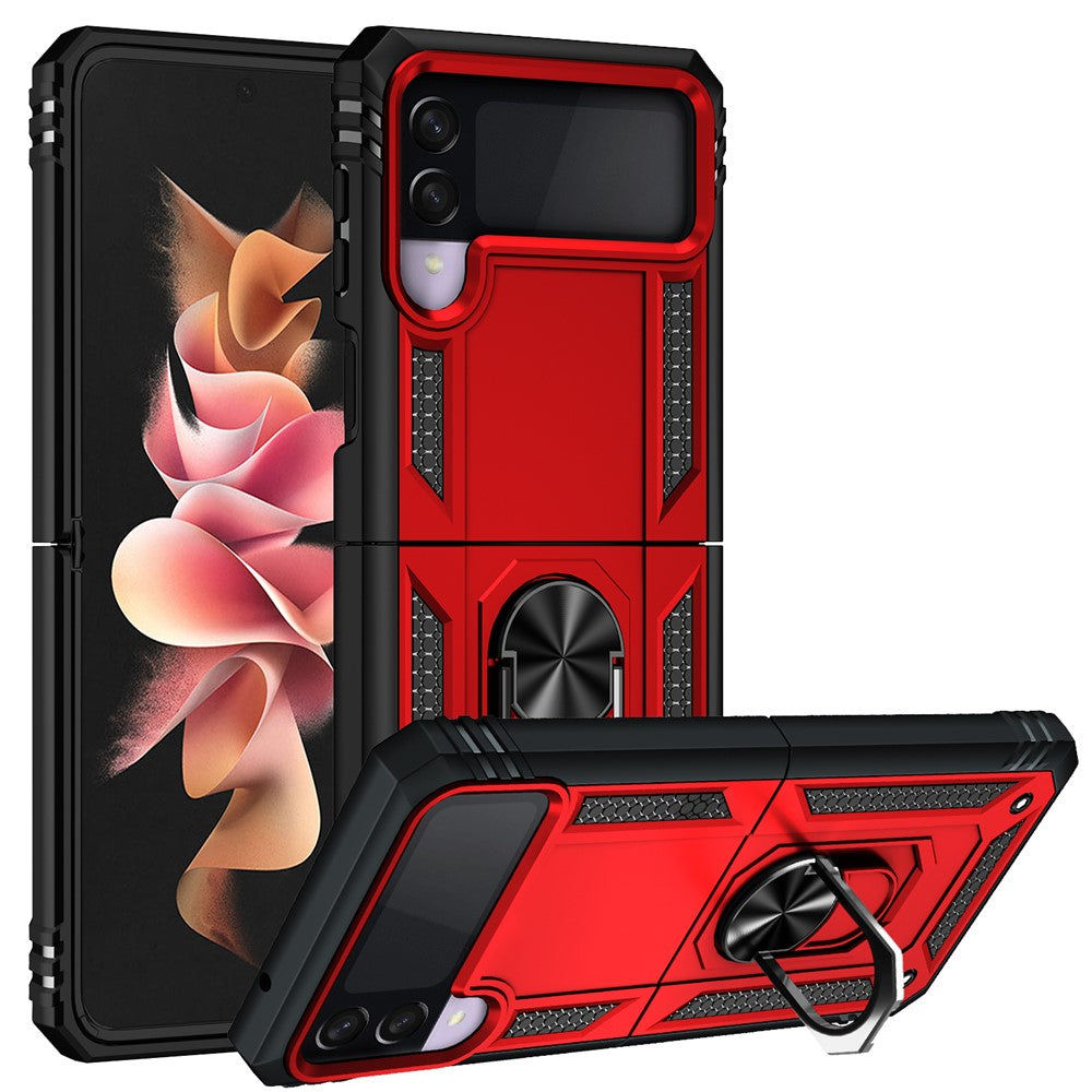 Militærgrads Stødsikkert Telefoncover med Fingerring Kickstand til Samsung Galaxy Z Flip3 5G
