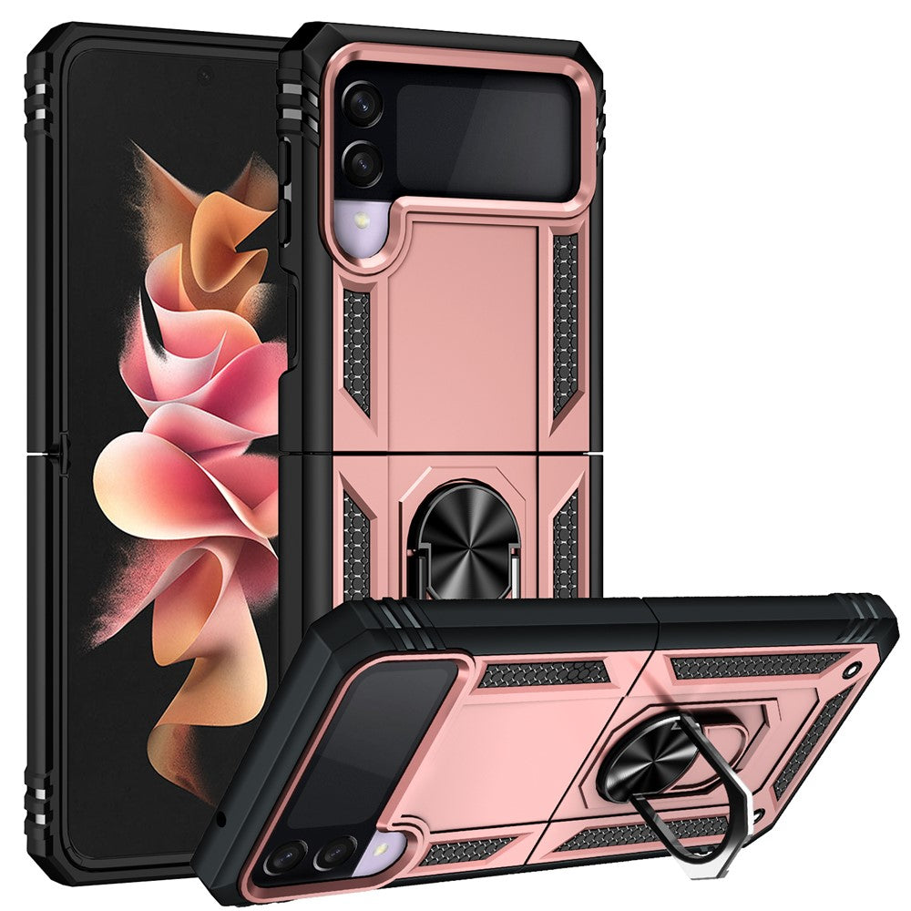 Militærgrads Stødsikkert Telefoncover med Fingerring Kickstand til Samsung Galaxy Z Flip3 5G