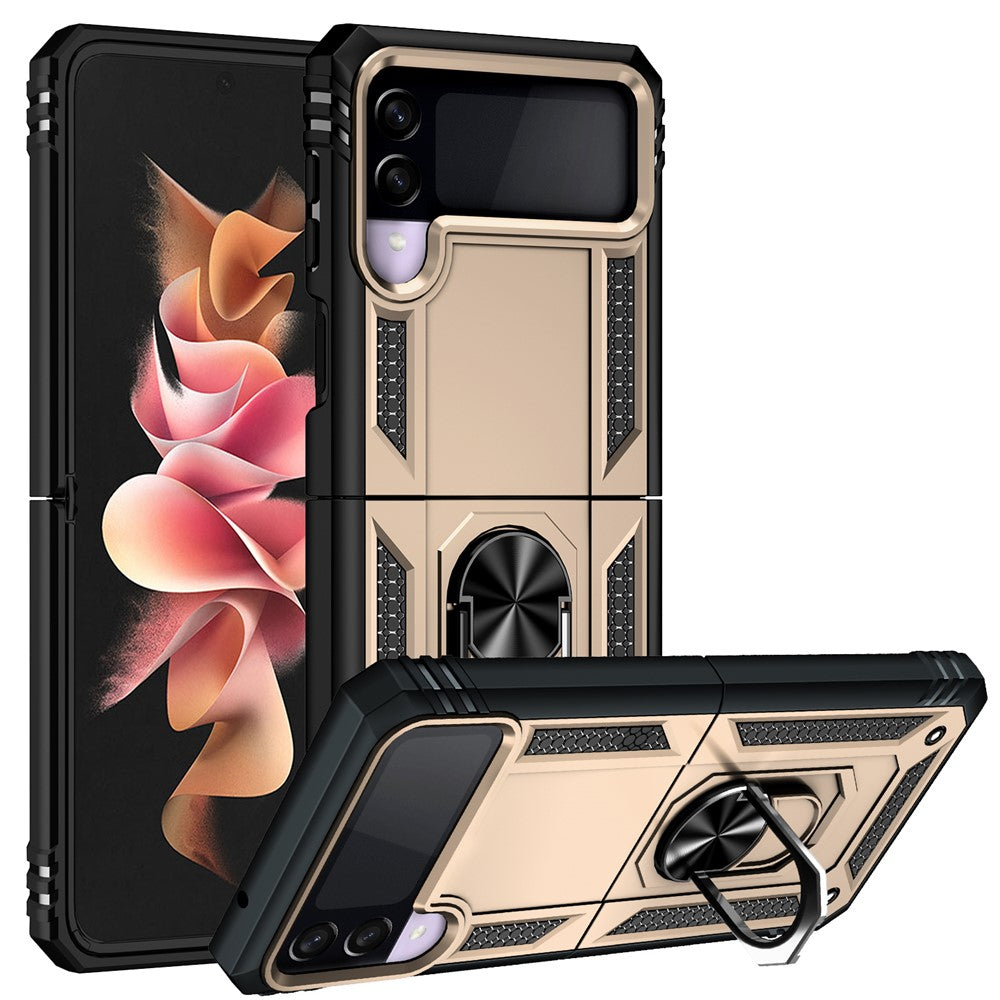 Militærgrads Stødsikkert Telefoncover med Fingerring Kickstand til Samsung Galaxy Z Flip3 5G