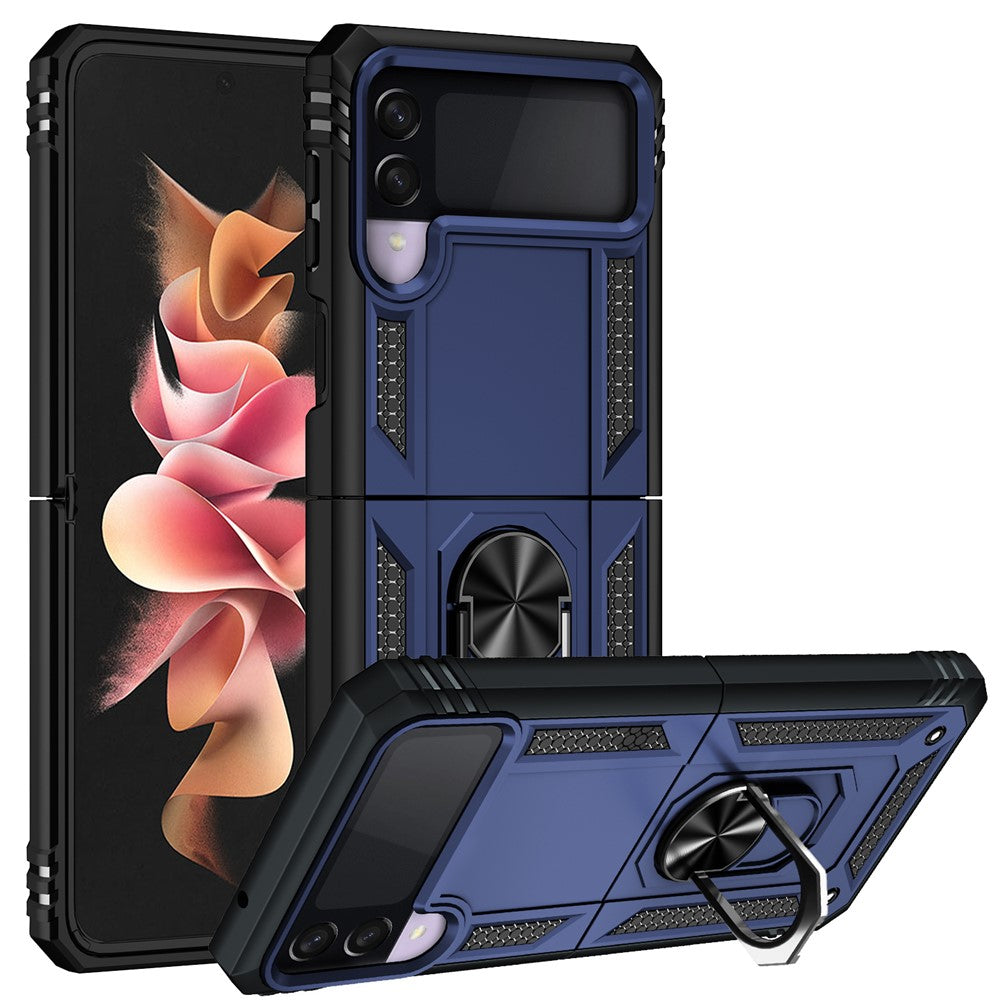 Militærgrads Stødsikkert Telefoncover med Fingerring Kickstand til Samsung Galaxy Z Flip3 5G