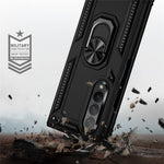 Ring Holder Kickstand Design Anti-fall PC + TPU + Metal Hybrid Phone Cover Shell for Samsung Galaxy Z Fold3 5G