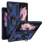 Ring Holder Kickstand Design Anti-fall PC + TPU + Metal Hybrid Phone Cover Shell for Samsung Galaxy Z Fold3 5G