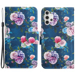 Mønstertryk All-round Beskyttelse Pung Stand Læder Telefoncover med Rem til Samsung Galaxy A32 5G / M32 5G