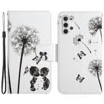 Mønstertryk All-round Beskyttelse Pung Stand Læder Telefoncover med Rem til Samsung Galaxy A32 5G / M32 5G
