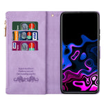 Stilfuldt samledesign læder telefonetui tegnebogsstativ beskyttelsescover til Samsung Galaxy A32 5G / M32 5G