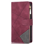 Anti-Drop Stylish Lines Splicing Wallet Design Leather Phone Cover Case with Stand for Samsung Galaxy A21s