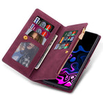 Anti-Drop Stylish Lines Splicing Wallet Design Leather Phone Cover Case with Stand for Samsung Galaxy A21s