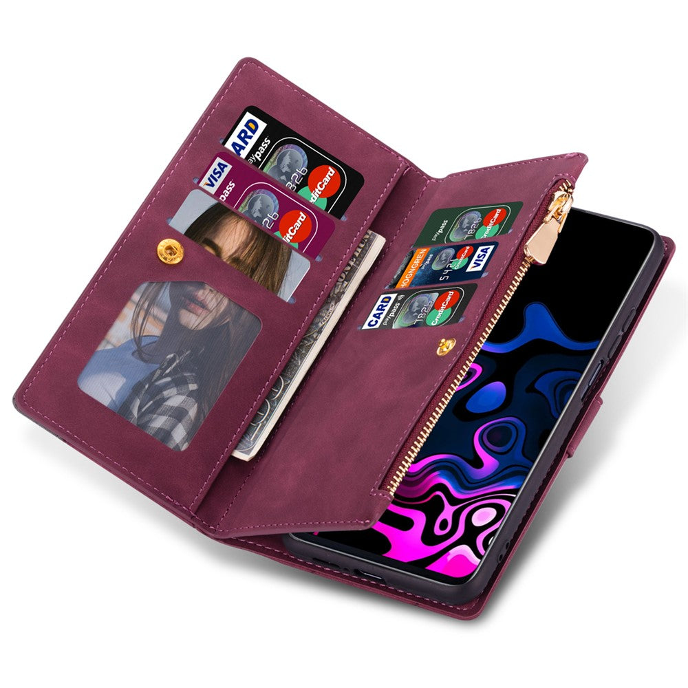 Anti-Drop Stylish Lines Splicing Wallet Design Leather Phone Cover Case with Stand for Samsung Galaxy A21s