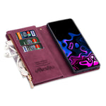 Anti-Drop Stylish Lines Splicing Wallet Design Leather Phone Cover Case with Stand for Samsung Galaxy A21s