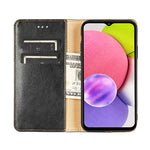 PU Læder Standpung Beskyttende Telefoncover til Samsung Galaxy A03s (164.2mm)
