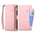 Wallet-telefoncover beskyttende lynlåslomme med rem, kortpladser, multifunktionelt etui, telefoncover med stander til Samsung Galaxy A42 5G