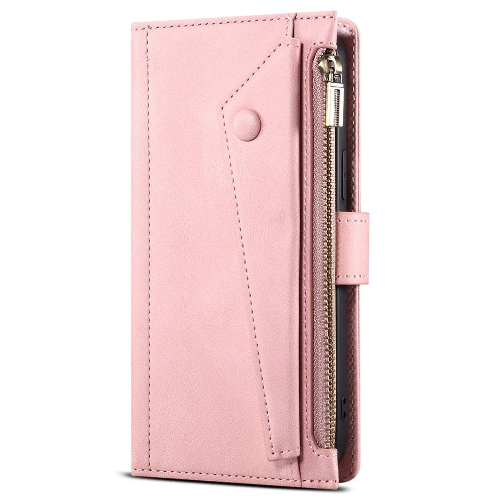 Wallet-telefoncover beskyttende lynlåslomme med rem, kortpladser, multifunktionelt etui, telefoncover med stander til Samsung Galaxy A42 5G