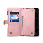 Wallet-telefoncover beskyttende lynlåslomme med rem, kortpladser, multifunktionelt etui, telefoncover med stander til Samsung Galaxy A42 5G