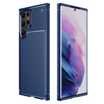 Mjukt TPU-smart, elegant och halkfritt bakskal i kolfiber för Samsung Galaxy S22 Ultra
