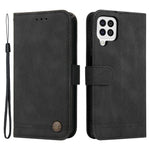 Til Samsung Galaxy A22 4G (EU) / M22 Pung-lædercover med stativ og rem