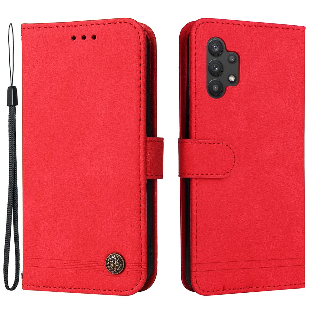 For Samsung Galaxy A32 5G / M32 5G Leather Wallet Cases Skin Touch Phone Cover Stand with Strap