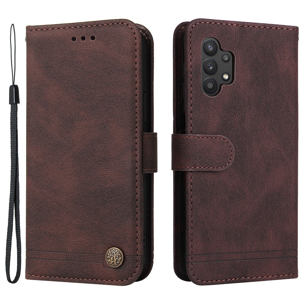 For Samsung Galaxy A32 5G / M32 5G Leather Wallet Cases Skin Touch Phone Cover Stand with Strap