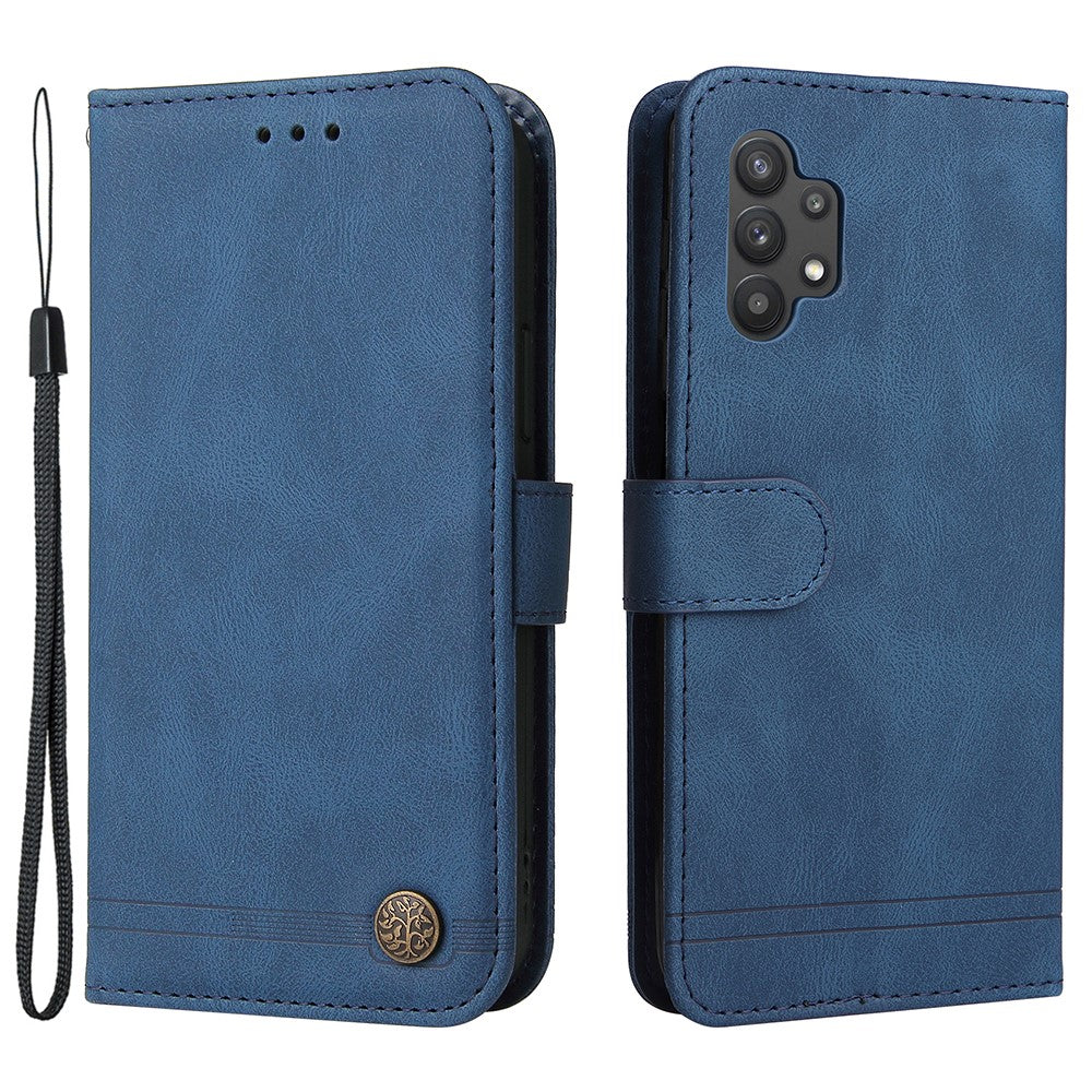 For Samsung Galaxy A32 5G / M32 5G Leather Wallet Cases Skin Touch Phone Cover Stand with Strap