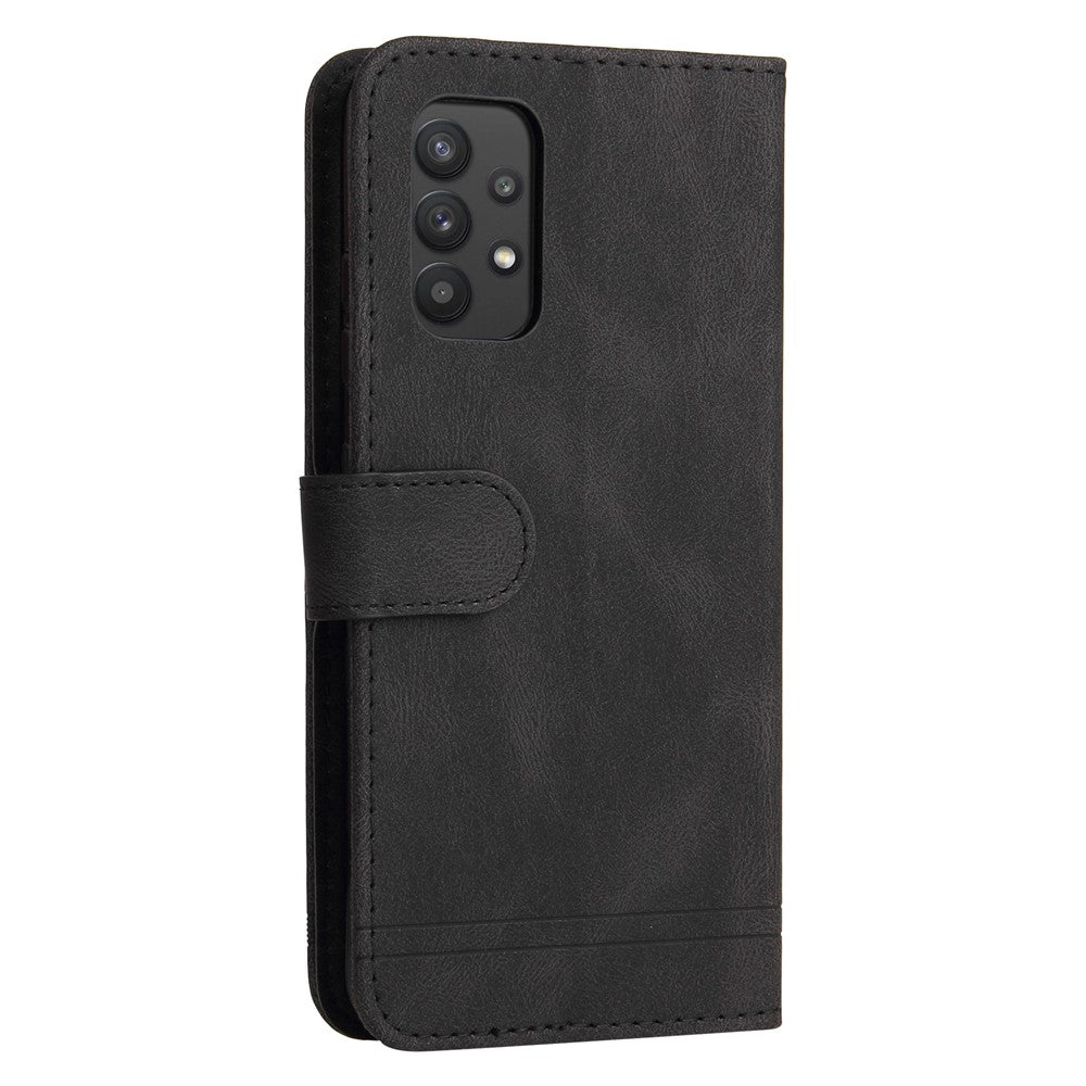 For Samsung Galaxy A32 4G (EU) Leather Wallet Cases Skin Touch Phone Cover Stand with Strap
