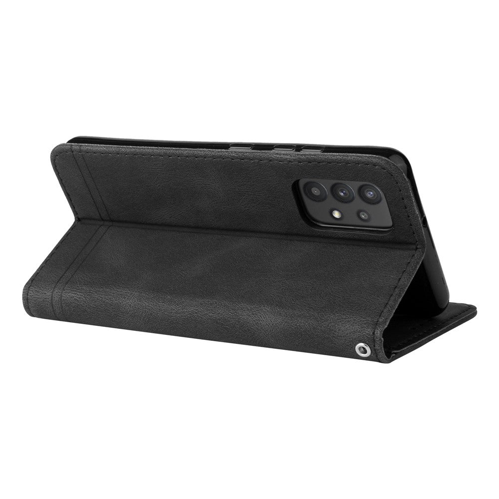 For Samsung Galaxy A32 4G (EU) Leather Wallet Cases Skin Touch Phone Cover Stand with Strap
