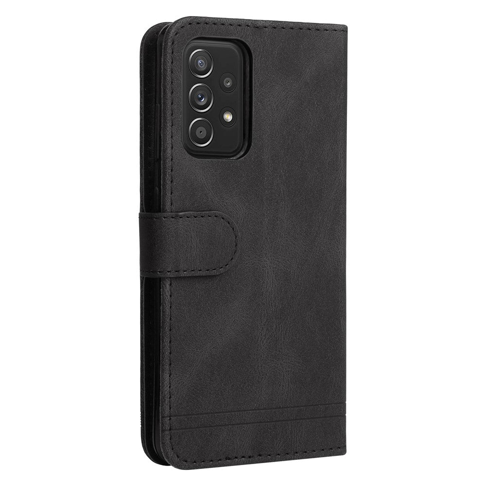 For Samsung Galaxy A52 5G / 4G / A12 Leather Wallet Cases Skin Touch Phone Cover Stand with Strap