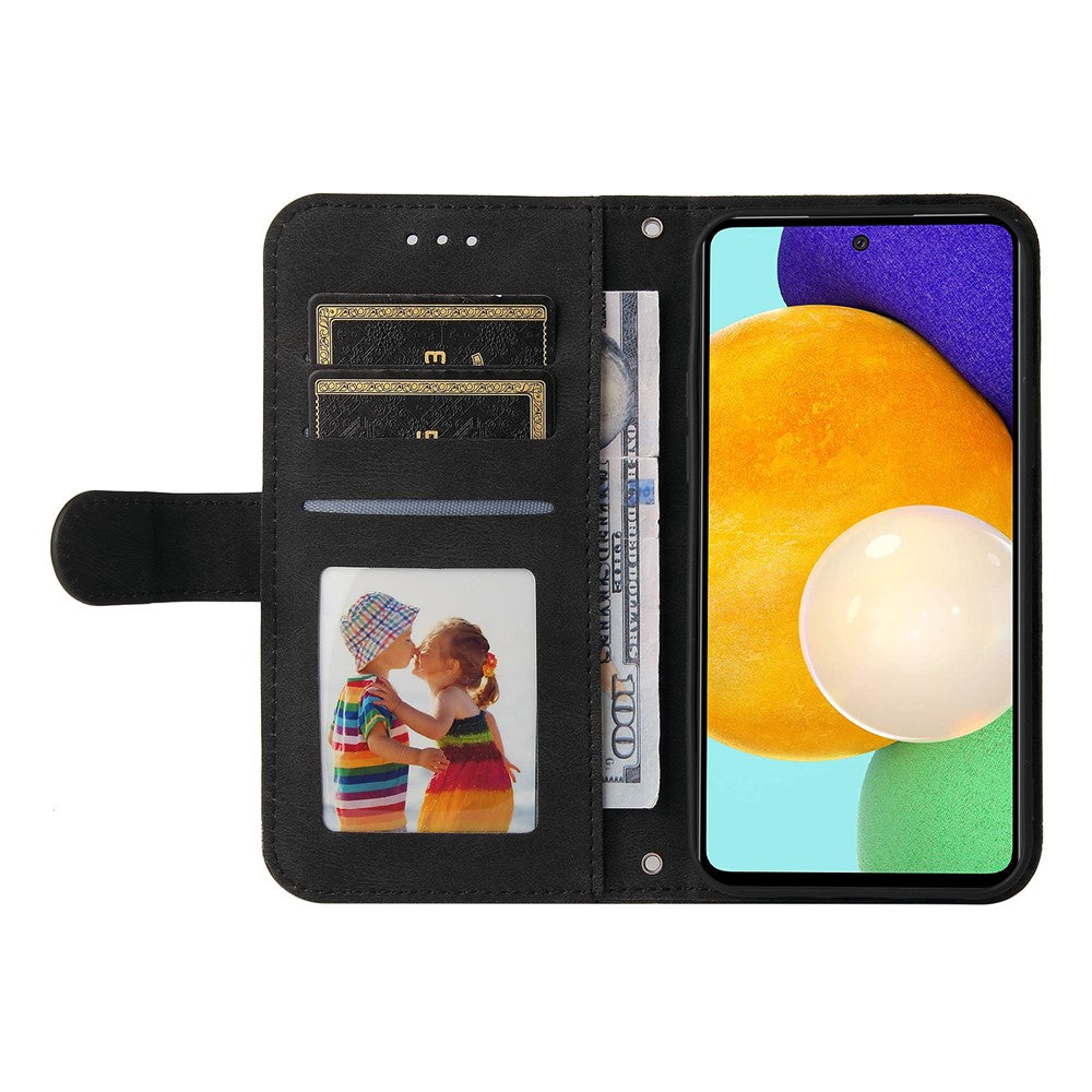 For Samsung Galaxy A52 5G / 4G / A12 Leather Wallet Cases Skin Touch Phone Cover Stand with Strap