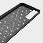 Kulfiber Børstet Tekstur Let Slankt Ridsefast Fleksibelt Blødt TPU Telefoncover til Samsung Galaxy S22 5G