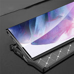 Litchi Texture Flexible TPU Mobile Phone Protector Back Case for Samsung Galaxy S22 Ultra 5G