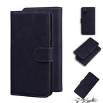 Stødsikkert beskyttende telefoncover i kvalitetslæder med stander og pung til Samsung Galaxy A03s (164,2 mm)