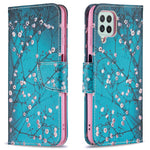 Pungcover med mønsterprint i PU-læder til Samsung Galaxy A22 4G (EU-version)