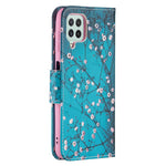 Pungcover med mønsterprint i PU-læder til Samsung Galaxy A22 4G (EU-version)