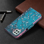 Pungcover med mønsterprint i PU-læder til Samsung Galaxy A22 4G (EU-version)