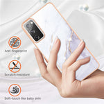 TPU-skal med IMD-marmormönster, elektropläterat bakstycke för Samsung Galaxy S20 FE 4G / 5G / S20 Lite / S20 FE 2022