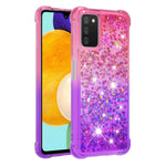 Gradient Quicksand Series Flydende Glitrende Blødt TPU Telefoncover til Samsung Galaxy A03s (164.2mm)