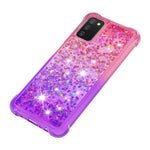 Gradient Quicksand Series Flydende Glitrende Blødt TPU Telefoncover til Samsung Galaxy A03s (164.2mm)