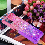 Gradient Quicksand Series Flydende Glitrende Blødt TPU Telefoncover til Samsung Galaxy A03s (164.2mm)