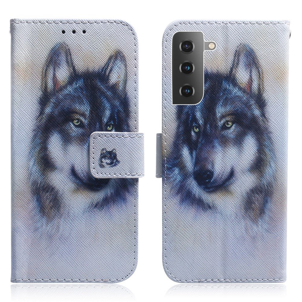 Pattern Printing Design Stand Flip Magnetic Clasp PU Wallet Phone Case for Samsung Galaxy S22 5G