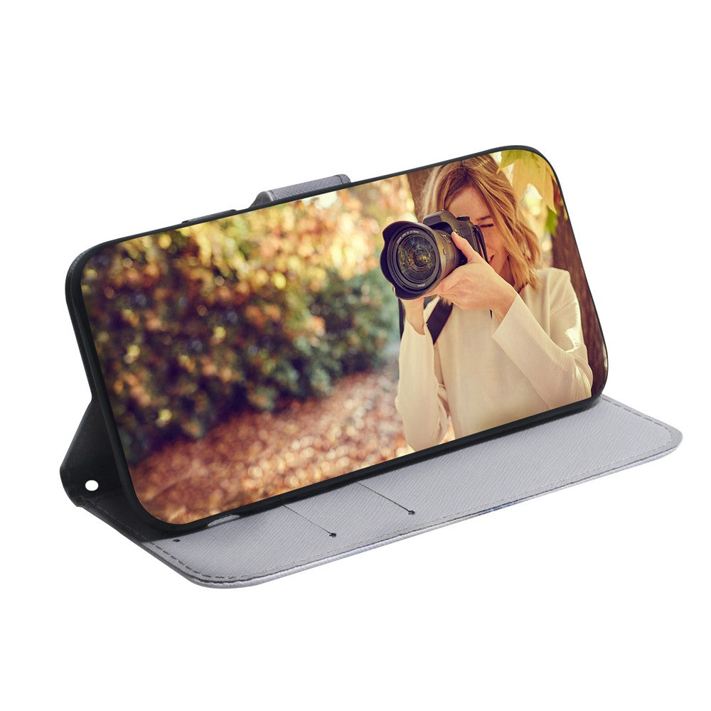 Pattern Printing Design Stand Flip Magnetic Clasp PU Wallet Phone Case for Samsung Galaxy S22 5G