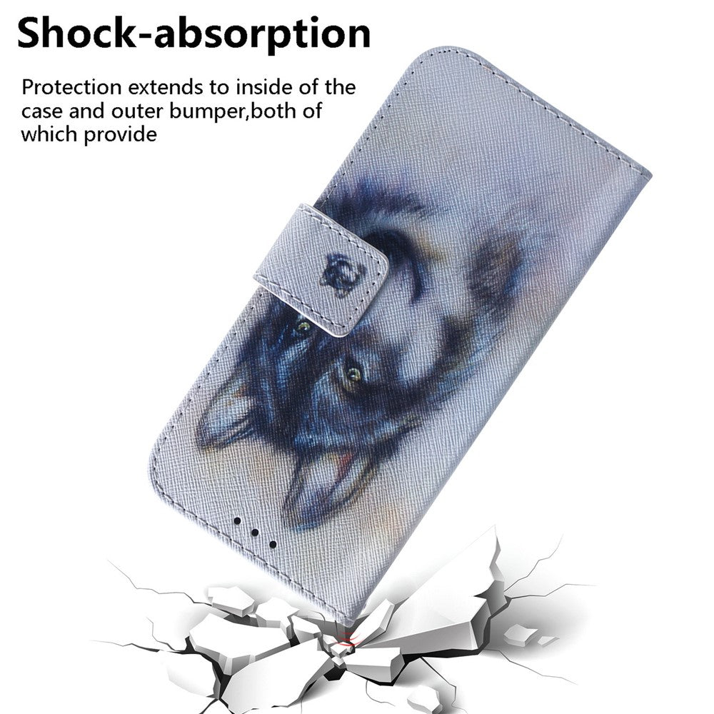 Pattern Printing Design Stand Flip Magnetic Clasp PU Wallet Phone Case for Samsung Galaxy S22 5G
