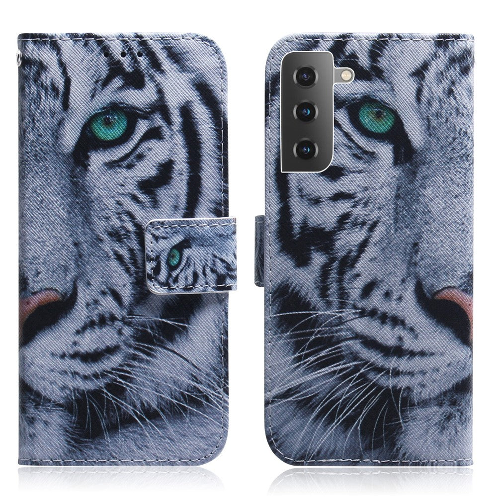 Pattern Printing Design Stand Flip Magnetic Clasp PU Wallet Phone Case for Samsung Galaxy S22 5G