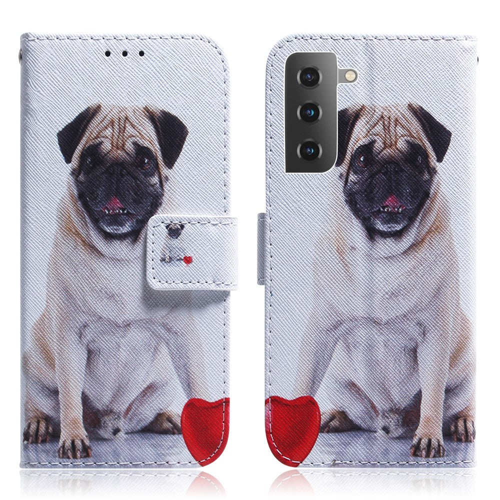 Pattern Printing Design Stand Flip Magnetic Clasp PU Wallet Phone Case for Samsung Galaxy S22 5G