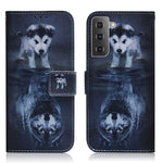 Pattern Printing Design Stand Flip Magnetic Clasp PU Wallet Phone Case for Samsung Galaxy S22 5G