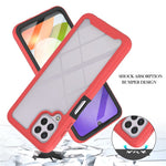 PC + TPU hybridcover med fuld dækning og PET-skærmbeskytter til Samsung Galaxy A22 4G (EU-version)