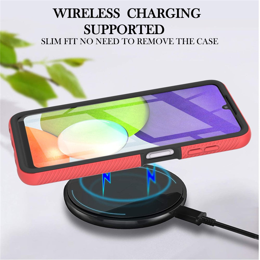 PC + TPU hybridcover med fuld dækning og PET-skærmbeskytter til Samsung Galaxy A22 4G (EU-version)