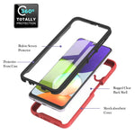 PC + TPU hybridcover med fuld dækning og PET-skærmbeskytter til Samsung Galaxy A22 4G (EU-version)